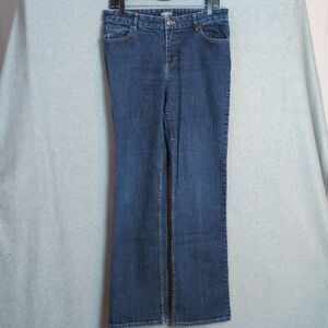 J. Jill Stretch Straight Leg Blue Denim Jeans Women's 10 Tall